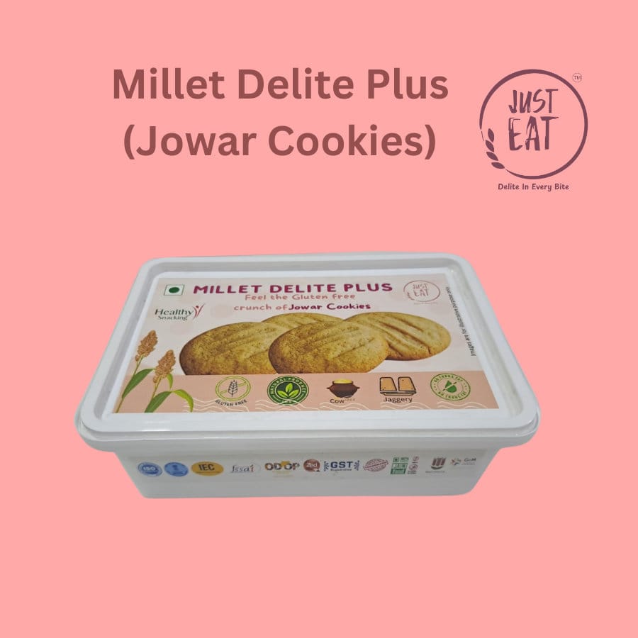 Just Eat Millet Delite Plus Cookies,(Jowar Cookies) 100 gm