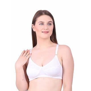 Women Full Coverage Non Padded Bra(White)