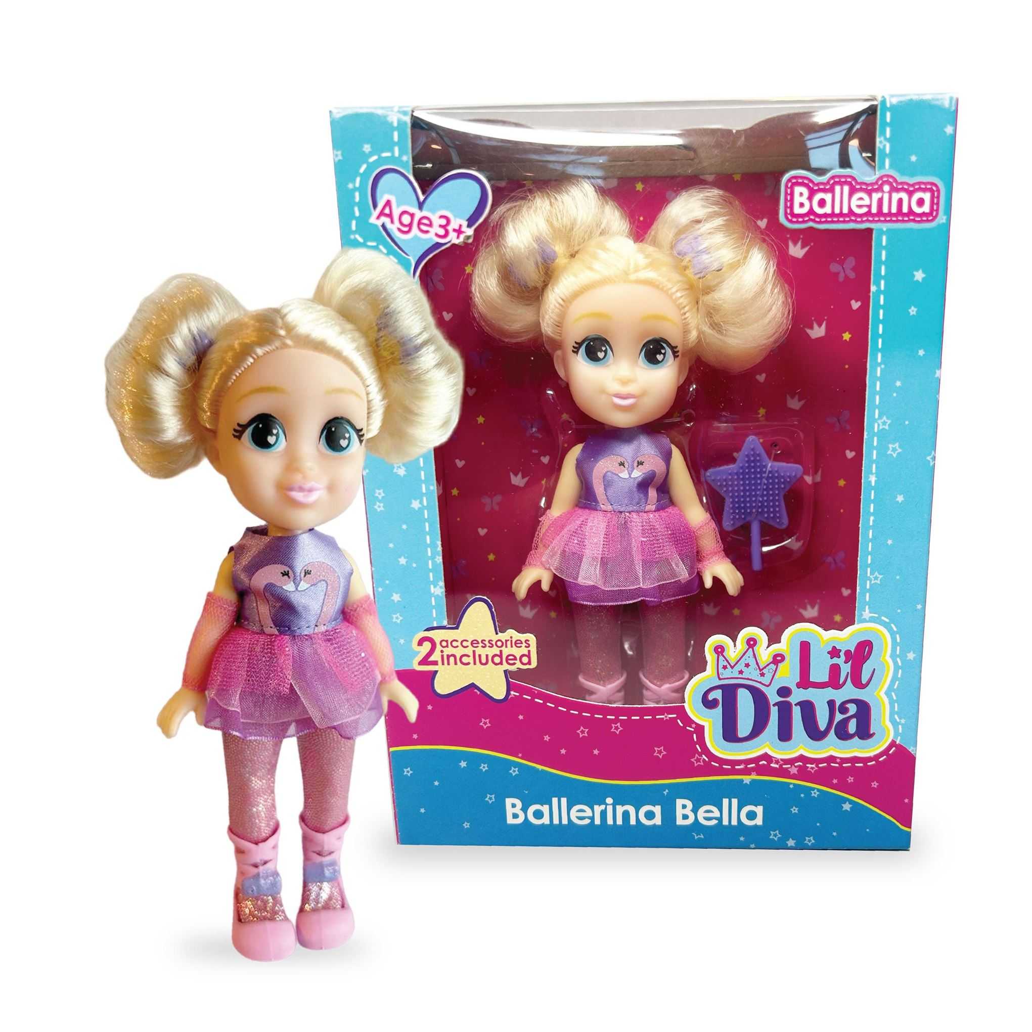 Li'l Diva Ballerina-Bella, 6 Inch Doll