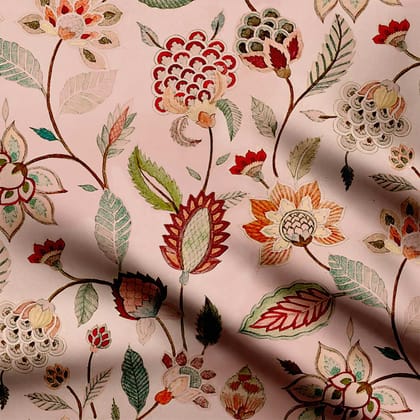 Blush Pink Art Floral-Cotton