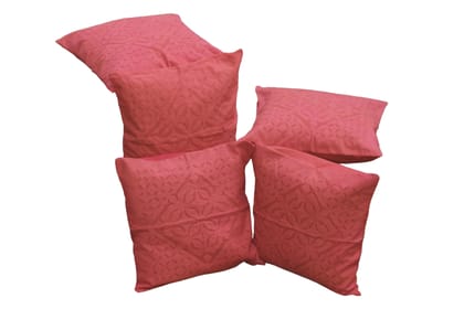 Tisser Applique Cutwork Cushion Cover Set | Home Decor | 16x16 Inch (Set of 5) Tisser Applique Cutwork Cushion Cover Set | Home Decor | 16x16 Inch (Set of 5)