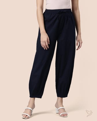 Pleated Pant - Navy-S / Navy