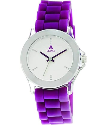 Aglance - Purple Silicon Analog Womens Watch