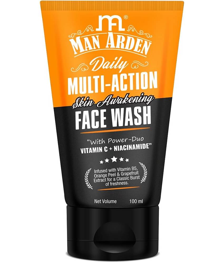 Man Arden Daily Multi-Action Skin Awakening & Brightening Face Wash | With Power Duo Vitamin C + Niacinamide, 100 ml