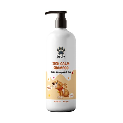 Bscly Itch Calm Shampoo With Neem, Lemongrass & Aloe, 500 ml