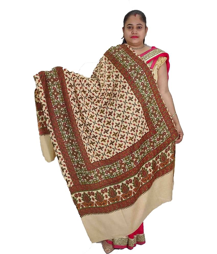 Vrinde Multicolor Printed Shawl - ( Pack of 1 )