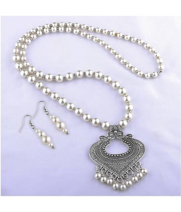 Silver Shine - Silver Alloy Necklace Set ( Pack of 1 )