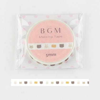 BGM Animal Cookies Washi Tape