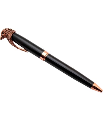 Srpc Eagle Clip Edition Rose Gold & Black Metal Body Ballpoint Pen Blue Refill