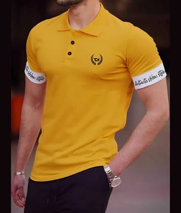 Garimaknitwear Pack of 1 Cotton Blend Regular Fit Solid Half Sleeves Men's Polo T Shirt ( White )