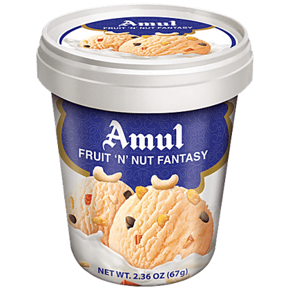 Amul Fruit 'N' Nut Fantasy Ice Cream, 125 ml Plastic IML Cup
