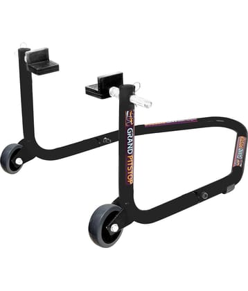 Grand Pitstop Universal Standard Rear Paddock Stand for Motorcycle with Swingarm Rest (Non-Dismantable, Black, Motorcycle Weight Up to 250 Kgs)