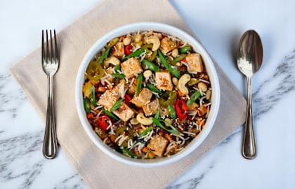 Vegan Thai Tofu Rice Bowl
