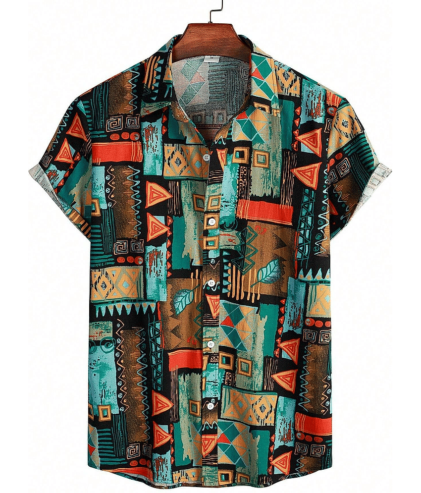 AAPSKA Poly Cotton Regular Fit Printed Half Sleeves Men's Casual Shirt - Multi ( Pack of 1 )