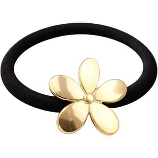 Kimti Hair Tie (Gold, Simple Flower Gold Hair Tie)