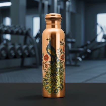 Copper Drinking Water Bottle – Ayurvedic Health Bottle for Daily Use, Height : 10.3 Inch (BCMAS079 P)