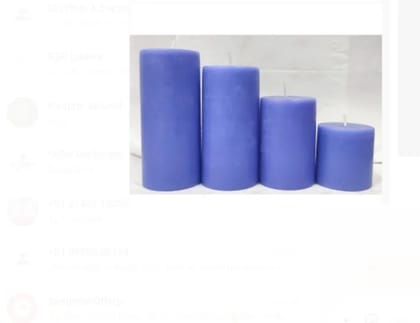 Set of 4 Aroma Pillar Candle Set 1 box Lavender