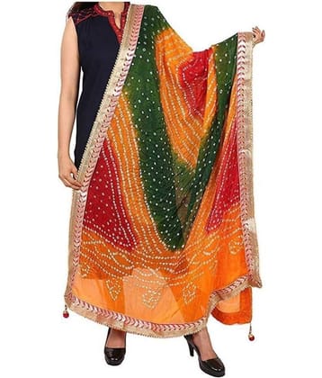 Raj Multicoloured Art Silk Bandhej Dupatta