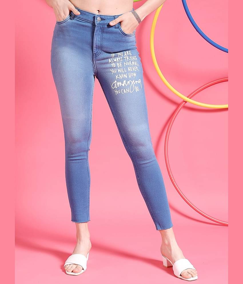 Freehand - Blue Cotton Blend Skinny Fit Women's Jeans ( Pack of 1 )