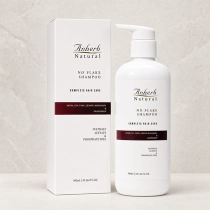 Anherb Natural No Flake Shampoo, Lemon, Tea Tree, Rosemary, Neem Blend - 300ml