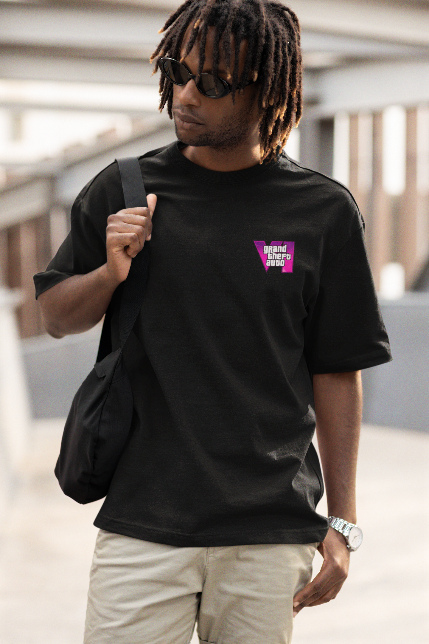 Vice Streets Oversized Tee – GTA VI Edition | 210 GSM French Terry Cotton S