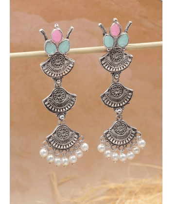 Sunhari Jewels Multi Color Drop Earrings ( Pack of 1 )