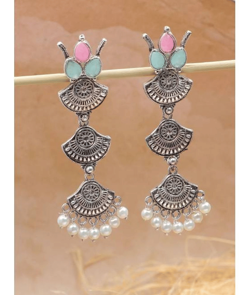 Sunhari Jewels Multi Color Drop Earrings ( Pack of 1 )