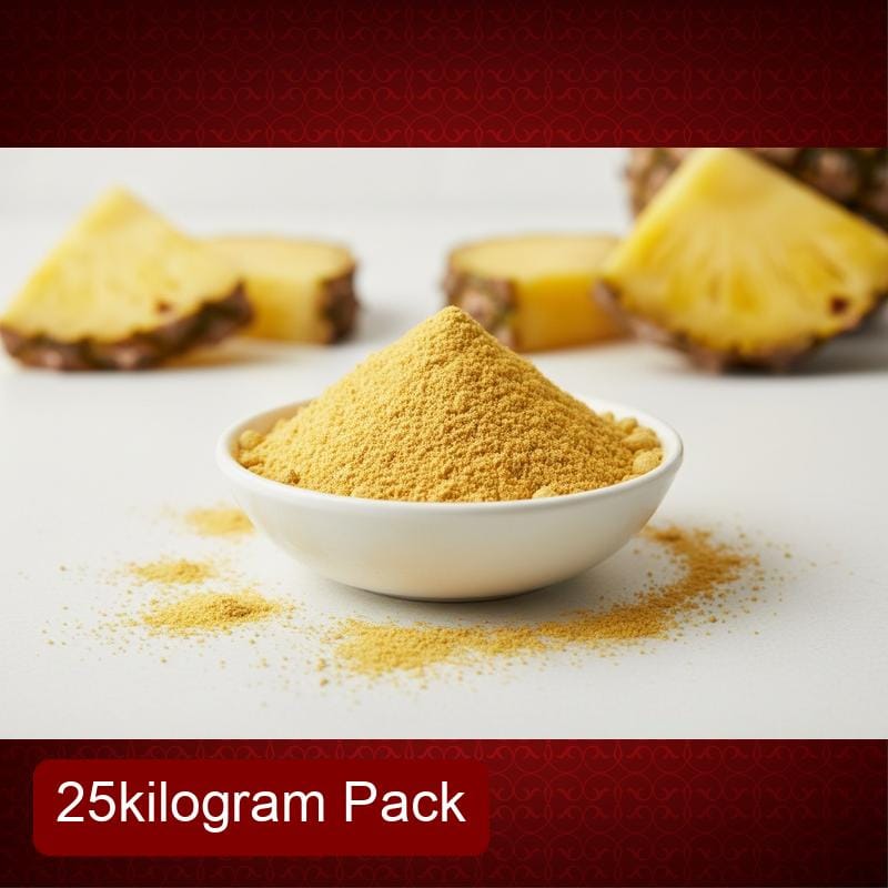 Natural Pineapple Fruit Powder (25kg) | Spray Dried Instant Soluble | Tropical Flavor Enhancer
