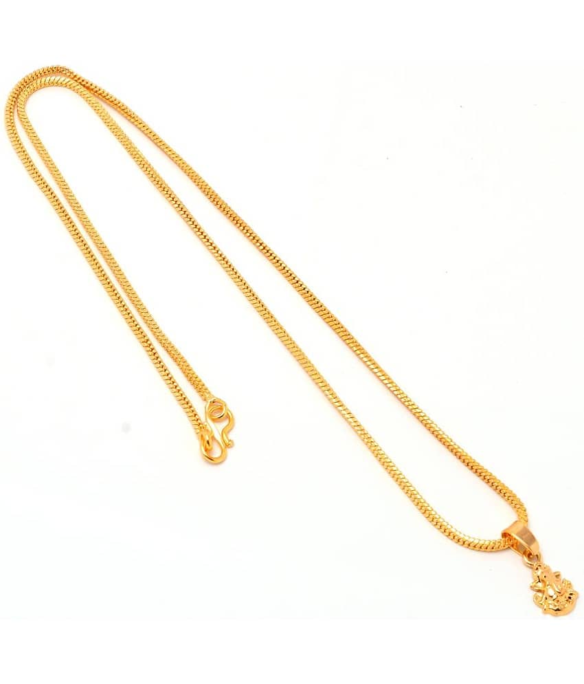 Jewar Mandi - Gold Religious Pendant With Chain ( Pack of 1 )
