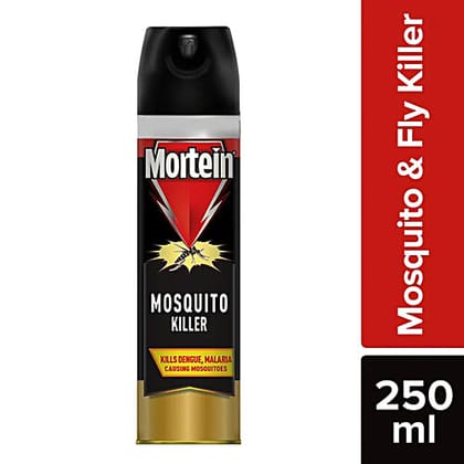 Mortein Mosquito & Fly Killer Spray, Fresh Fragrance, 100% Kill Guarantee, 250 ml Bottle