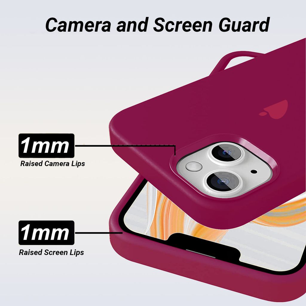 LIRAMARK Liquid Silicone Soft Back Cover Case for Apple iPhone 13 Pro (6.1 Inch)