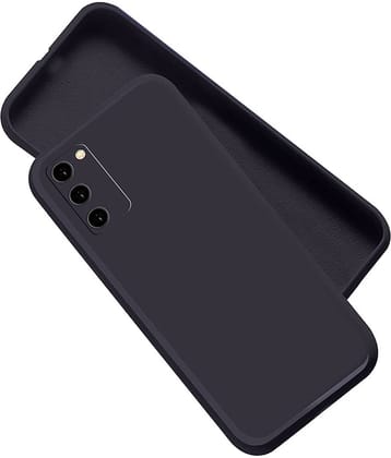 Case Vault Covers - Black Silicon Plain Cases Compatible For Oppo A53s 5G ( Pack of 1 )