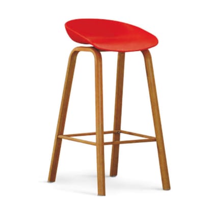 Espresso - Seat & Back In Single Peace Virgin Moulded PP With 16 Gaze of MS Powder Quoted In Wood Finish (CS-Trio)