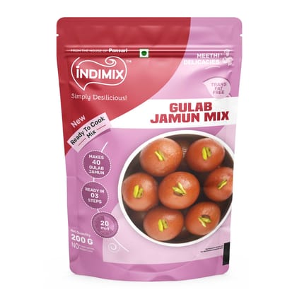 Indimix Ready to Cook Gulab Jamun - 200g ( Pack of 50 )