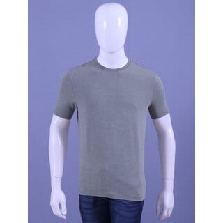 MEN'S OLIVE MELANGE LYCRA CREW NECK T-SHIRTS
