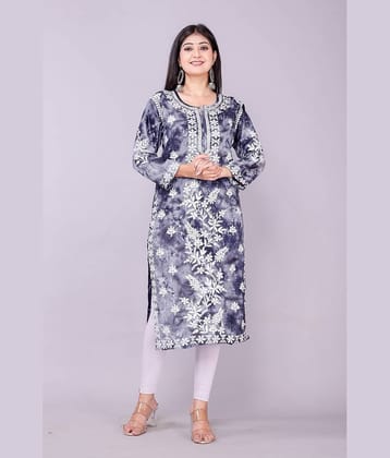 UB WOLF - Purple Cotton Women's Straight Kurti ( Pack of 1 )