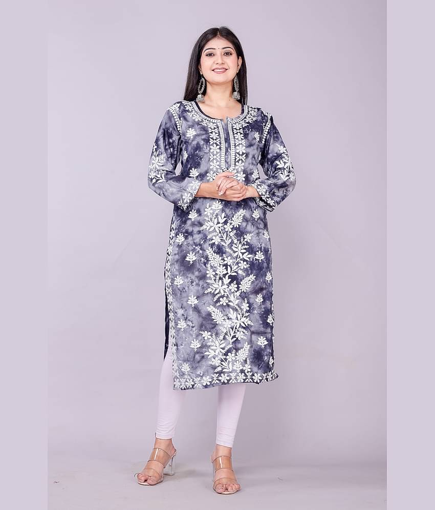 UB WOLF - Purple Cotton Women's Straight Kurti ( Pack of 1 )