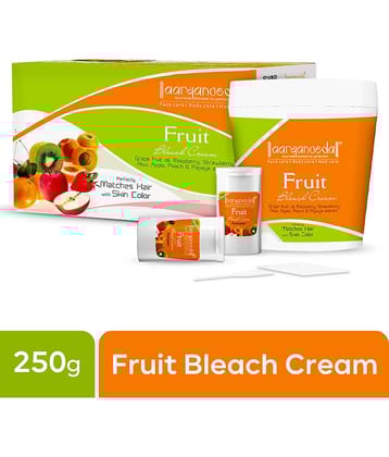 Aaryanveda Fruit Bleach Cream 3 Times Use Facial Kit For All Skin Type Fruit 250 ( Pack of 1 )