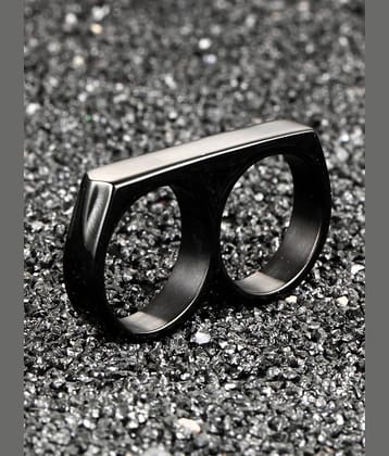 Style Wind Black Multi Finger Rings ( Pack of 1 )