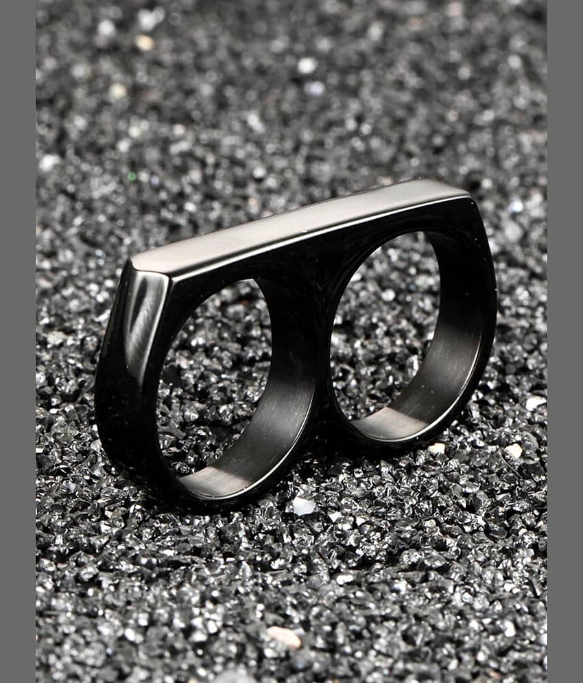 Style Wind Black Multi Finger Rings ( Pack of 1 )