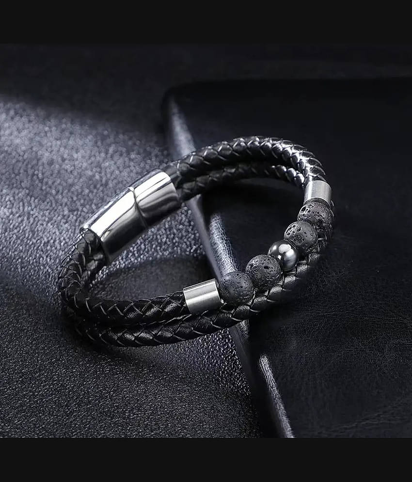 FASHION FRILL Black Bracelet ( Pack of 1 )