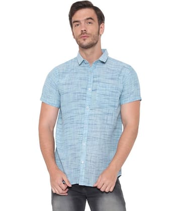 Latest Chikan - Blue Cotton Blend Regular Fit Men's Casual Shirt (Pack of 1)