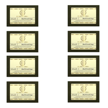 Khadi Natural Herbal Basil Scrub Soap Combo Pack Of 6 – 125gm Each Khadi Natural Herbal Basil Scrub Soap Combo Pack Of 6 – 125gm Each