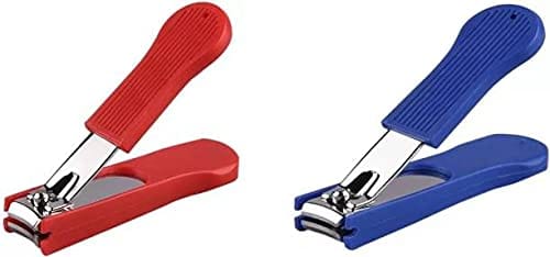 Elecsera Plastic Covered Stainless Steel Nail Clipper Cutter Pack of 2