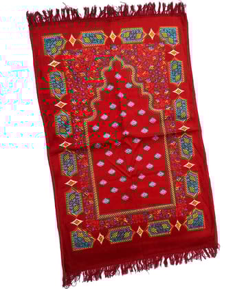 ADIRNY Red Single Velvet Prayer Mat ( 115 X 75 cm )