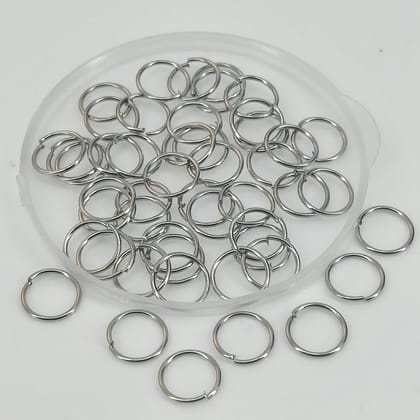 Tarnish Resistant 304-Stainless Steel Jump Rings 8x0.7 MM (65+ Pieces, 5 Grams) Silver Color For Jewellery Making-5 Grams (65+ Pieces)