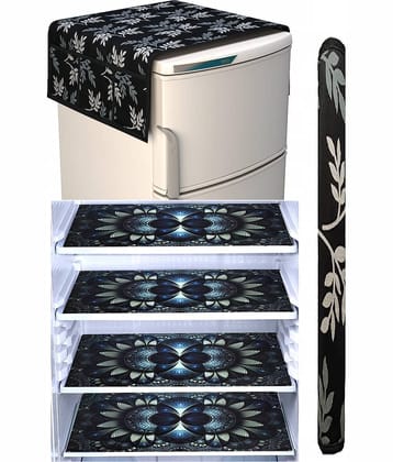 Laphino Polyester Floral Top Cover ( 97 55 ) Pack of 5 - Black