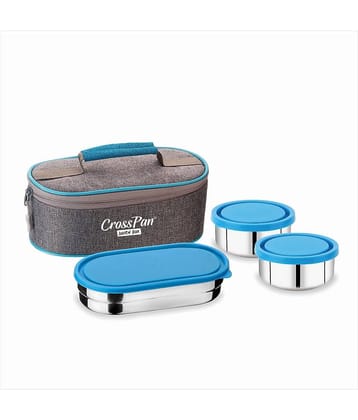 CrossPan MAGNITE LUNCH BOX Stainless Steel Lunch Box 3 - Container ( Pack of 1 )