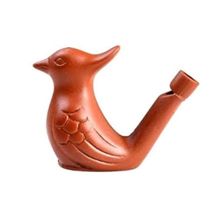 Clay Bird Water Whistle Terracotta Bird Children Toy Vintage Style