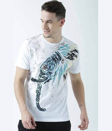 Huetrap Pack of 1 Cotton Regular Fit Men's T-Shirt ( White )